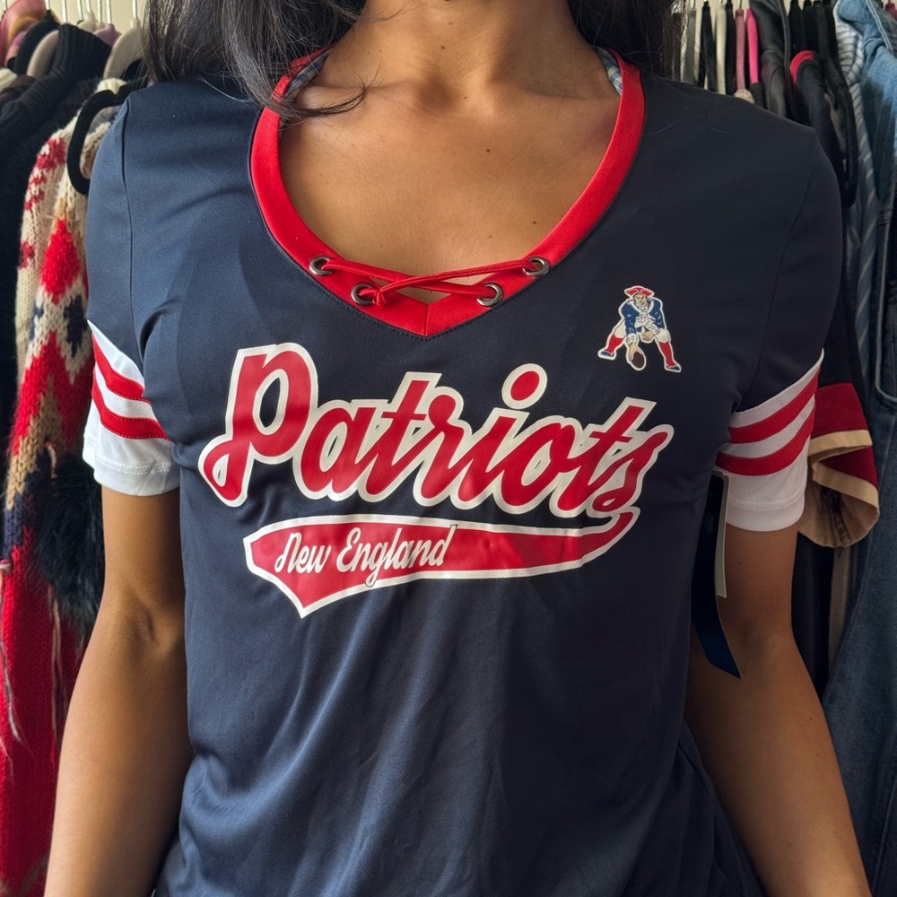 New England Patriots ladies jersey top